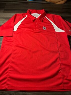 True Fan St. Louis Cardinals Red Polo Men’s Size L
